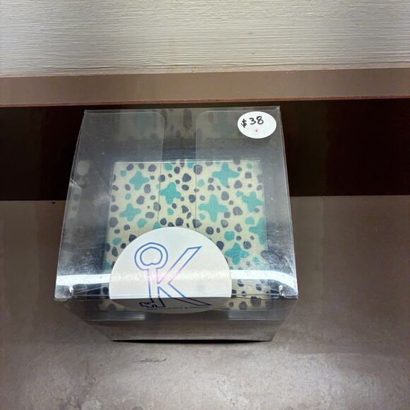 Kee Concept & Design Coasters Set of 4 Square in Blues and Cream animal print - Picture 2 of 3